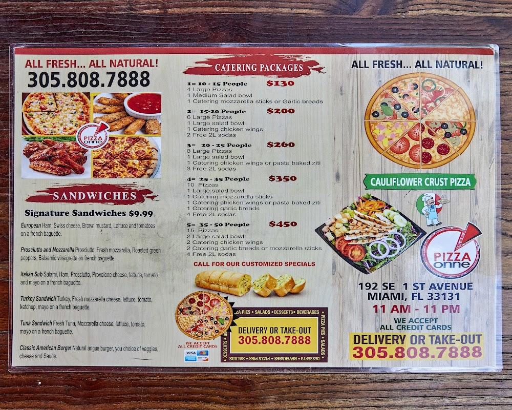Pizza Onne 1) The Cheese Pie (Med)